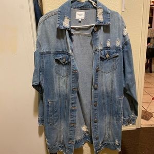 Oversized jean jacket